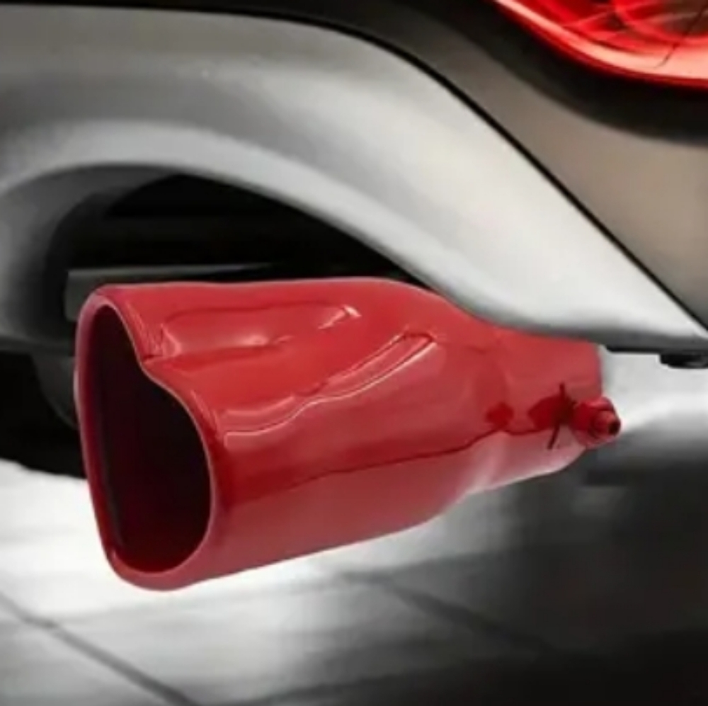 New red Stainless steel Heart shape Car Exhaust Muffler tip
